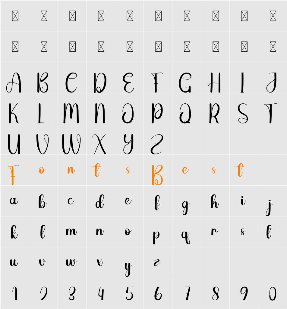 Baby Character Map