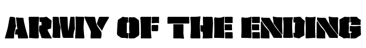 Army of the Ending Font Image