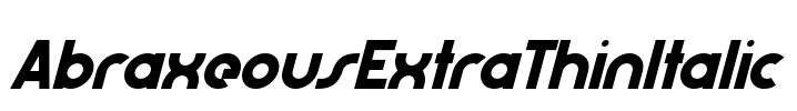 AbraxeousExtraThinItalic