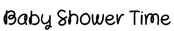 Baby Shower Time Font Image