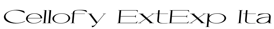 Cellofy ExtExp Ita Font Image