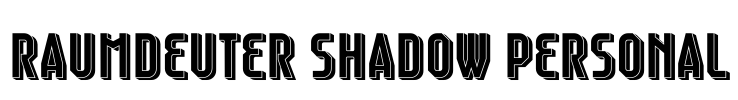 Raumdeuter Shadow Personal Font Image