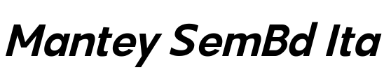 Mantey SemBd Ita Font Image