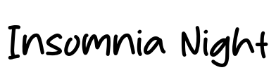 Insomnia Night Font Image