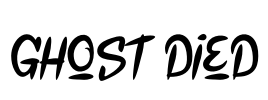 Ghost Died Font Image