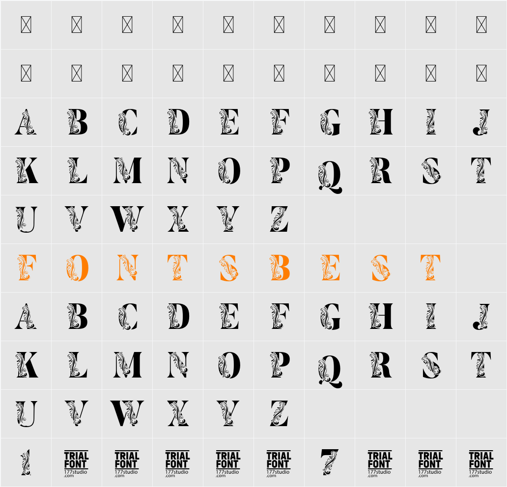 Flower Display Demo Character Map