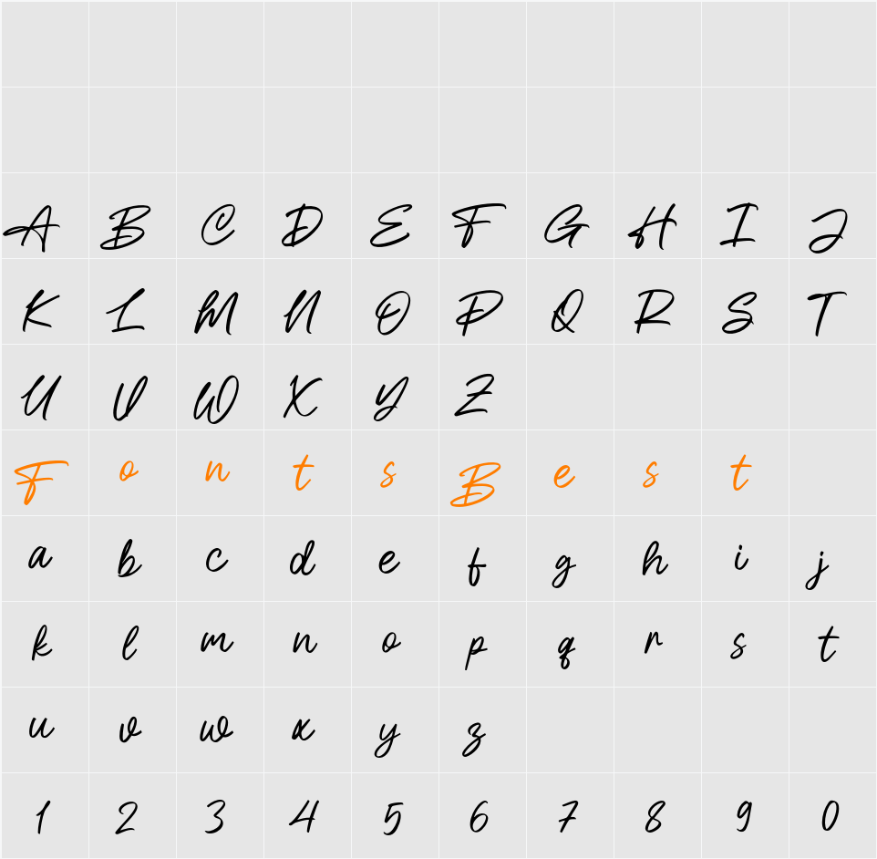 Writeline Character Map