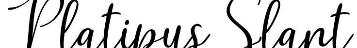 Platipus Slant Font Image