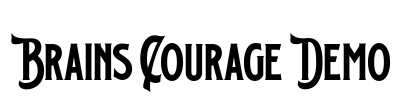 Brains Courage Demo Font Image