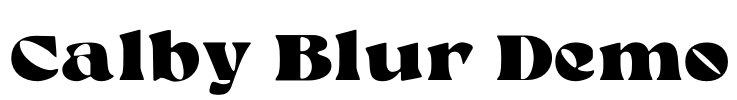 Calby Blur Demo Font Image