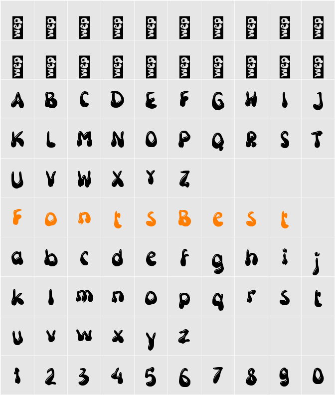 g Groovy Cute Character Map