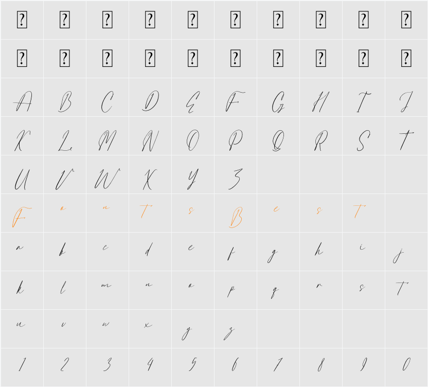 Antegrham Character Map
