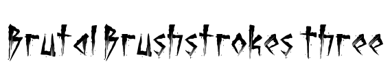 Brutal Brushstrokes Three Font Image
