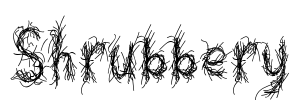 Shrubbery Font Image