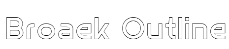Broaek Outline Font Image