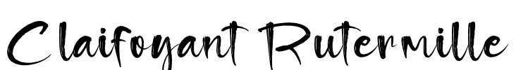 Claifoyant Rutermille Font Image