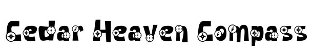 Cedar Heaven Compass Font Image