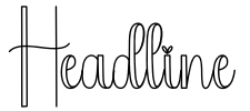 Headline Font Image