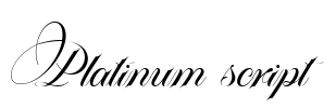 Platinum script Font Image