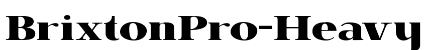 BrixtonPro-Heavy Font Image