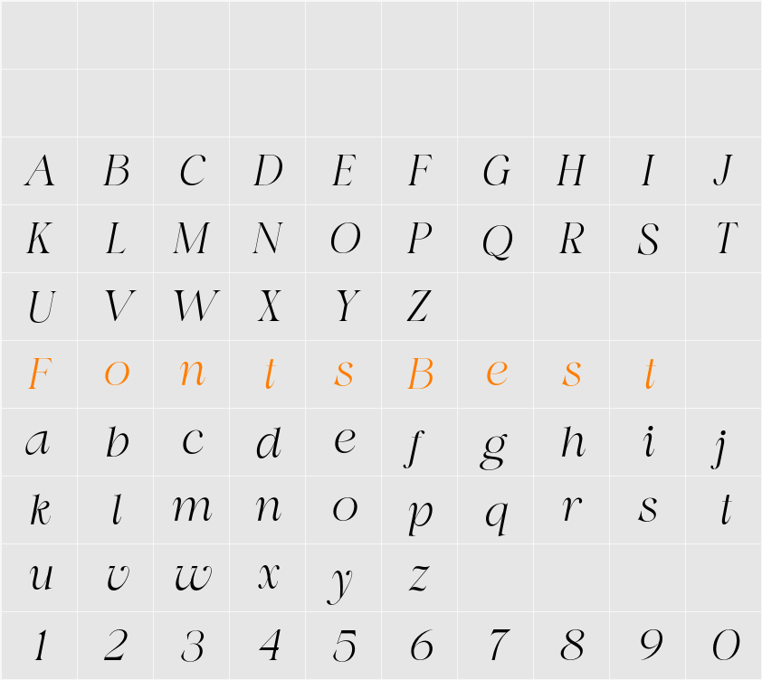 Swily Bright Character Map
