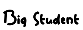 Big Student Font Image