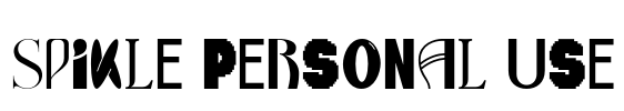 Spikle Personal Use Font Image