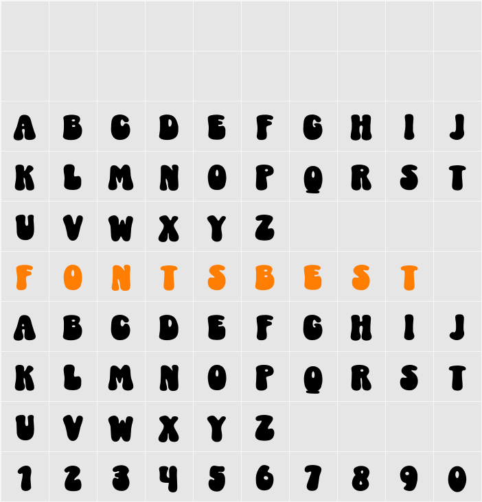 Cinema Groovy Character Map