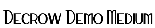 Decrow Demo Medium Font Image