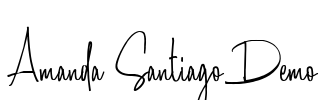Amanda Santiago Demo Font Image