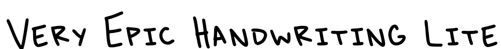 Very Epic Handwriting Lite Font Image