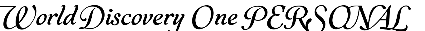 World Discovery One PERSONAL Font Image