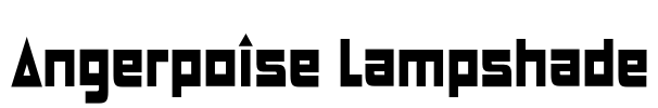 Angerpoise Lampshade Font Image