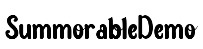 SummorableDemo Font Image