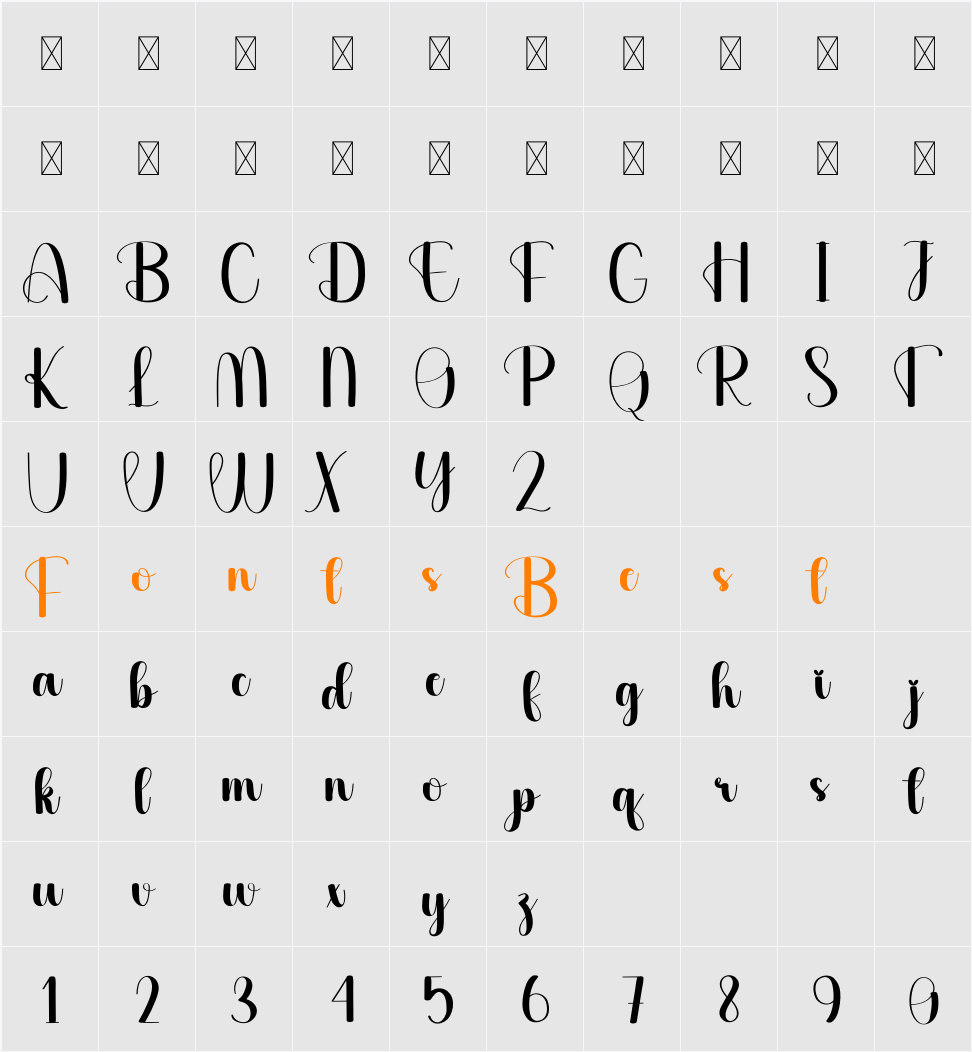 Trendy Character Map