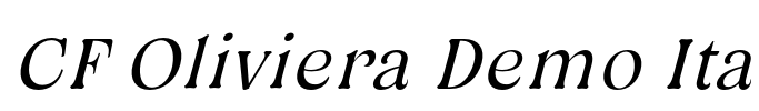 CF Oliviera Demo Ita Font Image