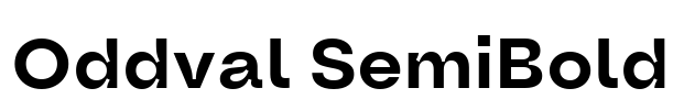 Oddval SemiBold Font Image