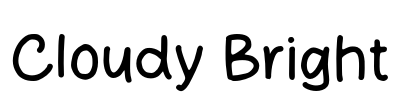 Cloudy Bright Font Image