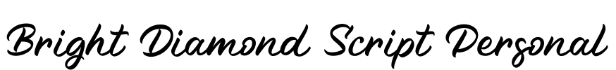 Bright Diamond Script Personal Font Image