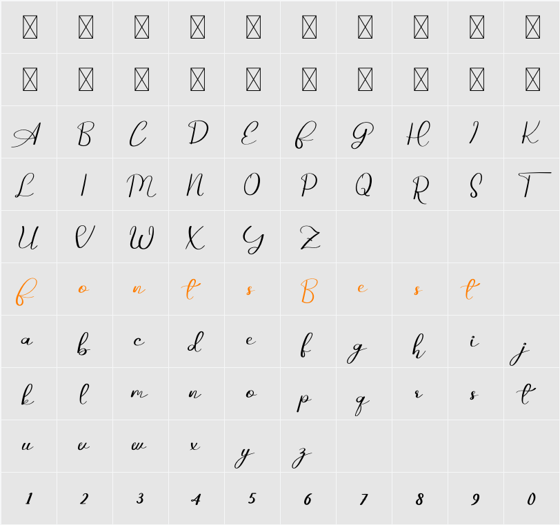 Ajinomote Character Map