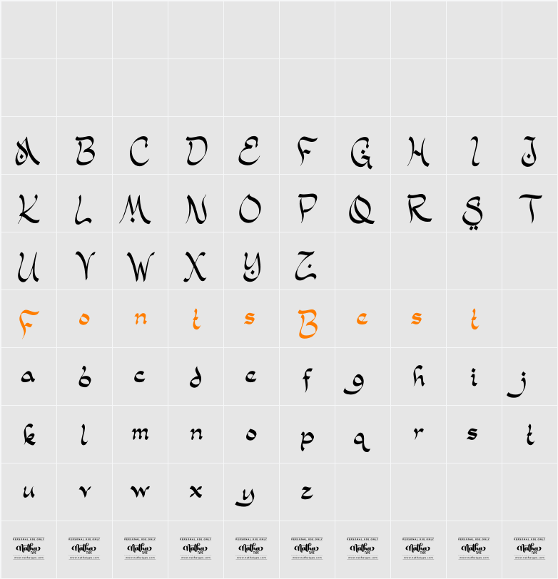 Al-Ghazalia Personal Use Character Map