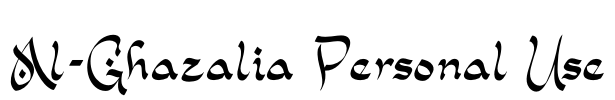 Al-Ghazalia Personal Use Font Image