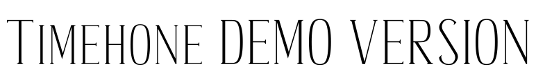 Timehone DEMO VERSION Font Image