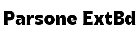 Parsone ExtBd Font Image