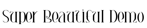 Super Beautiful Demo Font Image