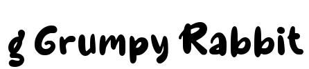 g Grumpy Rabbit Font Image