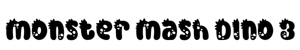 Monster Mash Dino 3 Font Image
