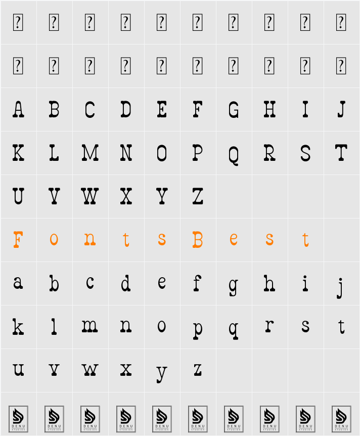 Badamy Character Map