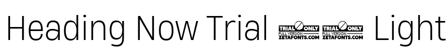 Heading Now Trial 62 Light Font Image