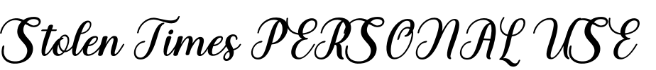 Stolen Times PERSONAL USE Font Image